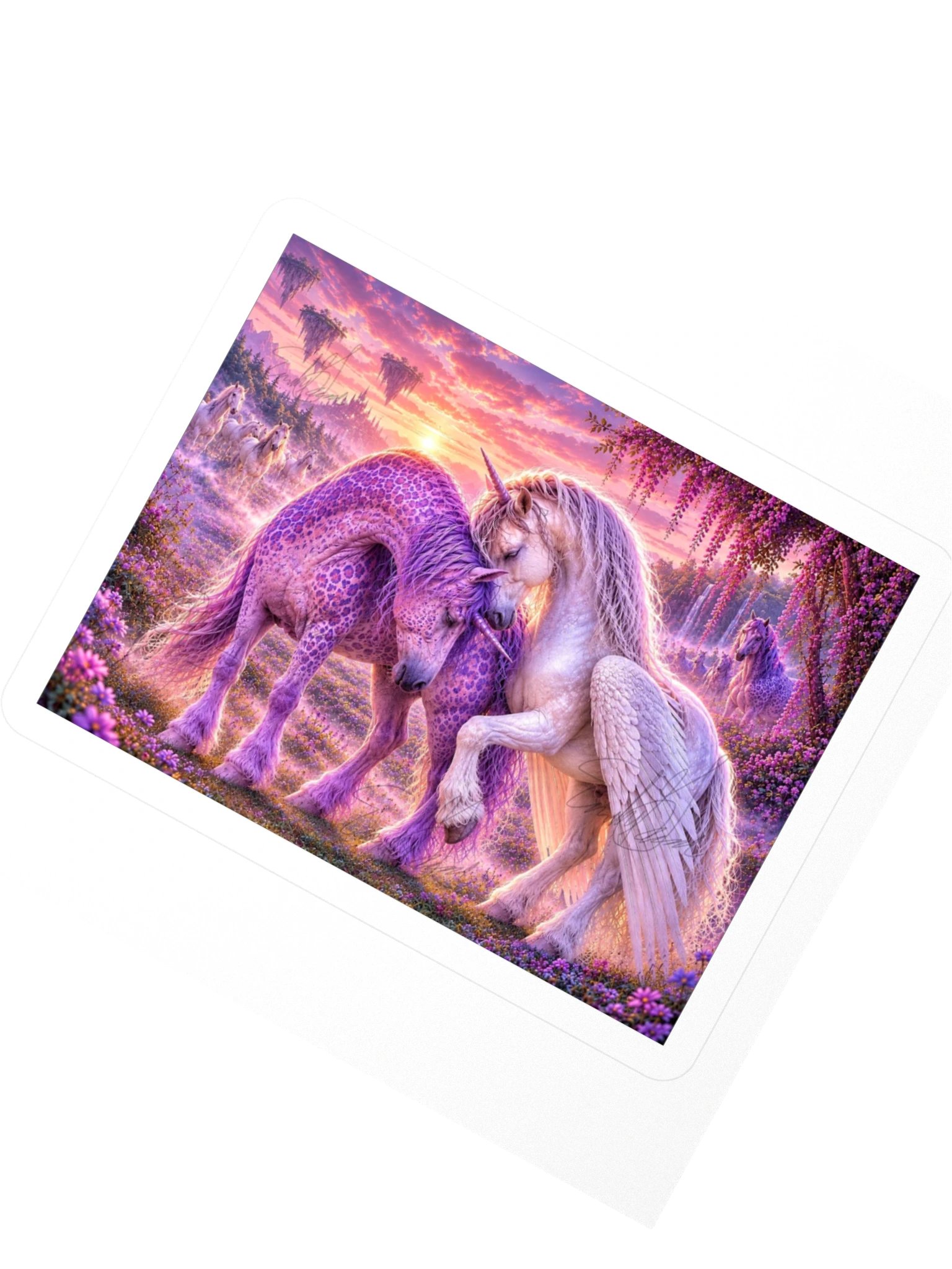 Unicorn Kiss Kiss Cut Sticker product image (2)