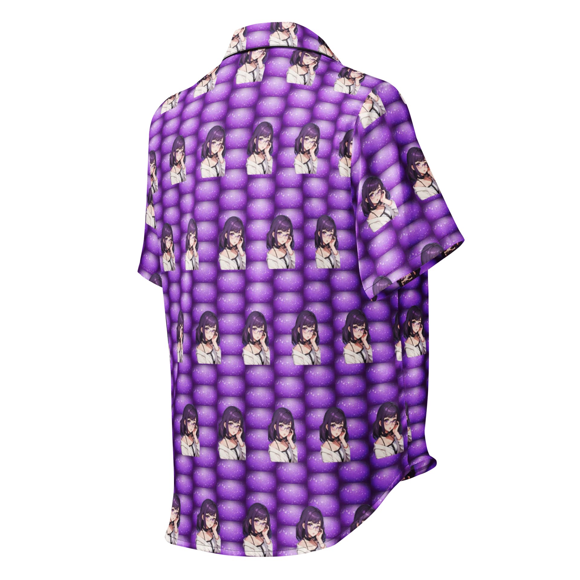 (Purple WAIFU) K Women's Short Sleeve Pajama Top product image (2)