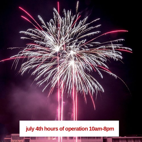 July 4th means hot dogs and we're here for it!  All day from 10am-8pm.