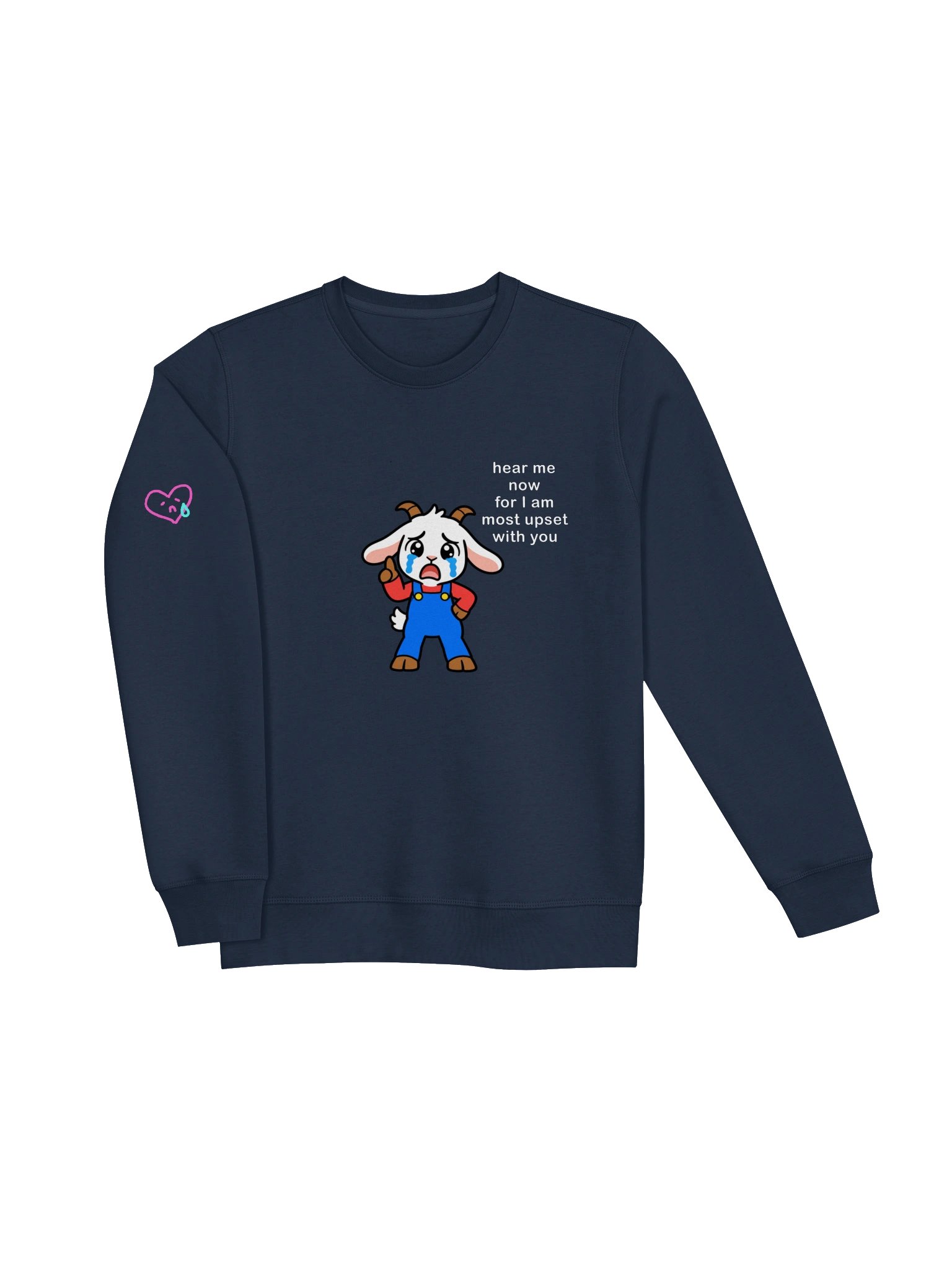 Wear Your Heart on Your Sleeves – Navy Blue Sweater product image (3)