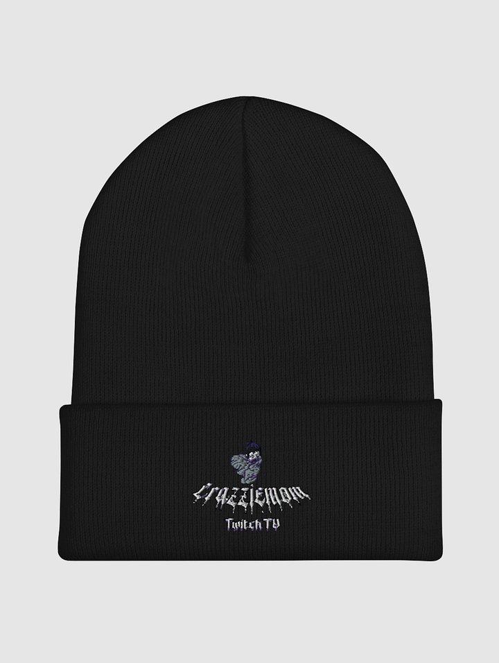 Crazzie Train Cuffed Beanie (B&W) product image (1)