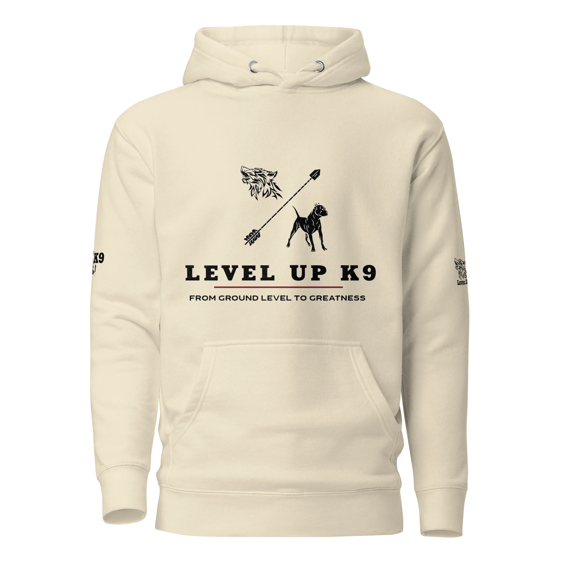 Level-UP K9 Standard Hoodie ( Bone ) product image (1)