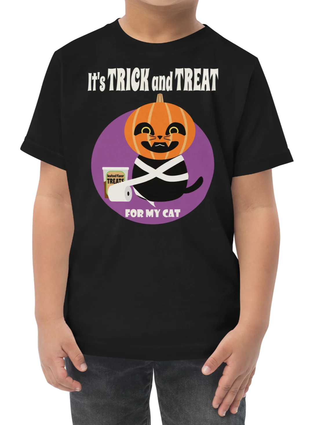 Halloween Cat (Trick and Treat) - Toddler T-shirt product image (2)