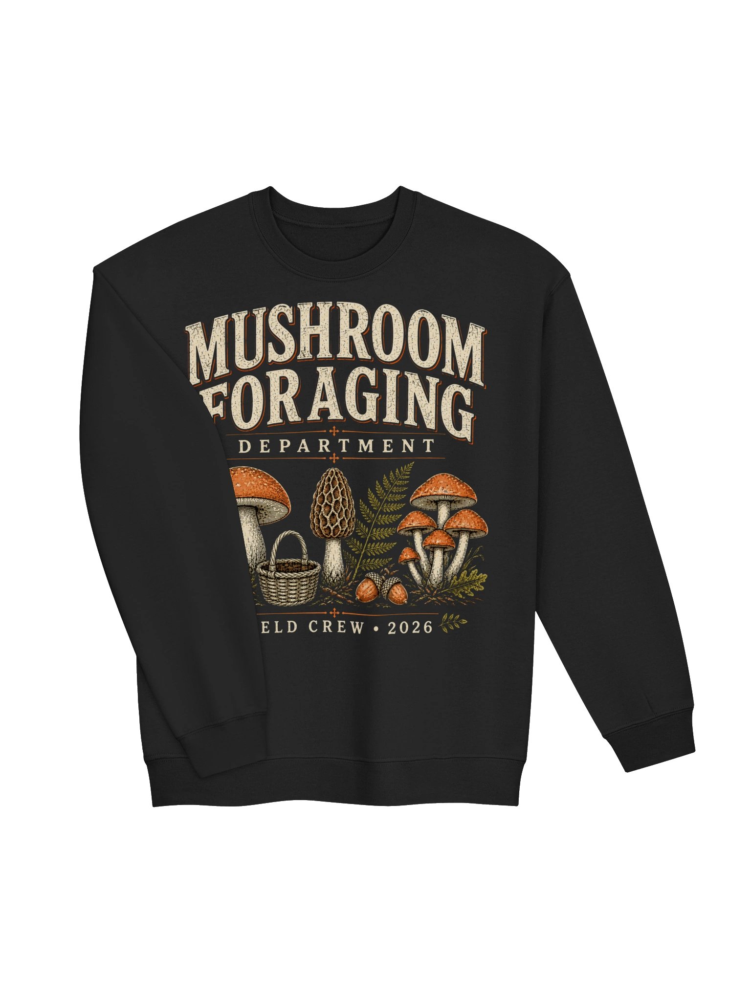 Vintage Mushroom Foraging Department Crewneck Sweatshirt product image (4)