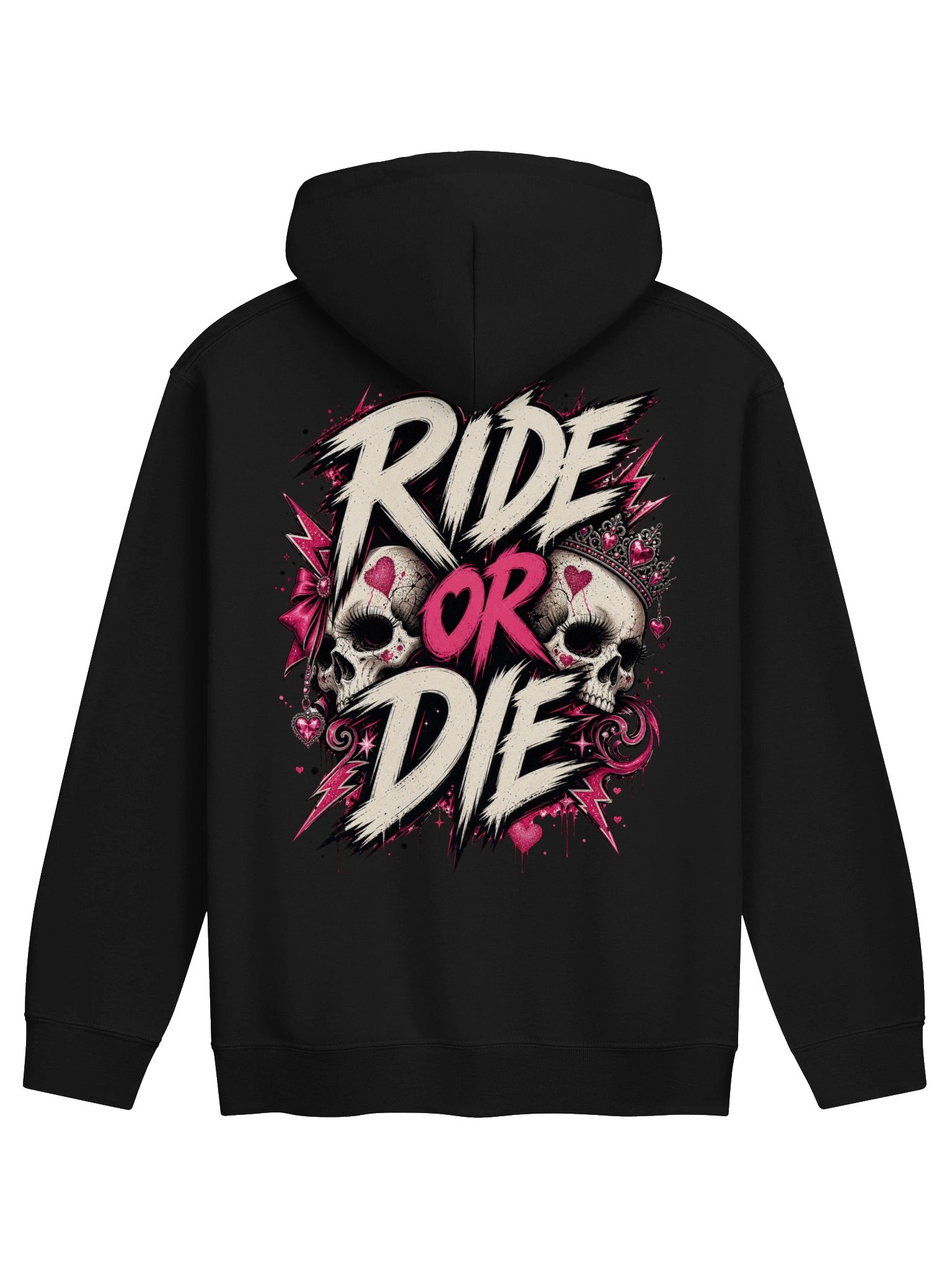 Ride or Die Skull Graphic Hoodie product image (15)