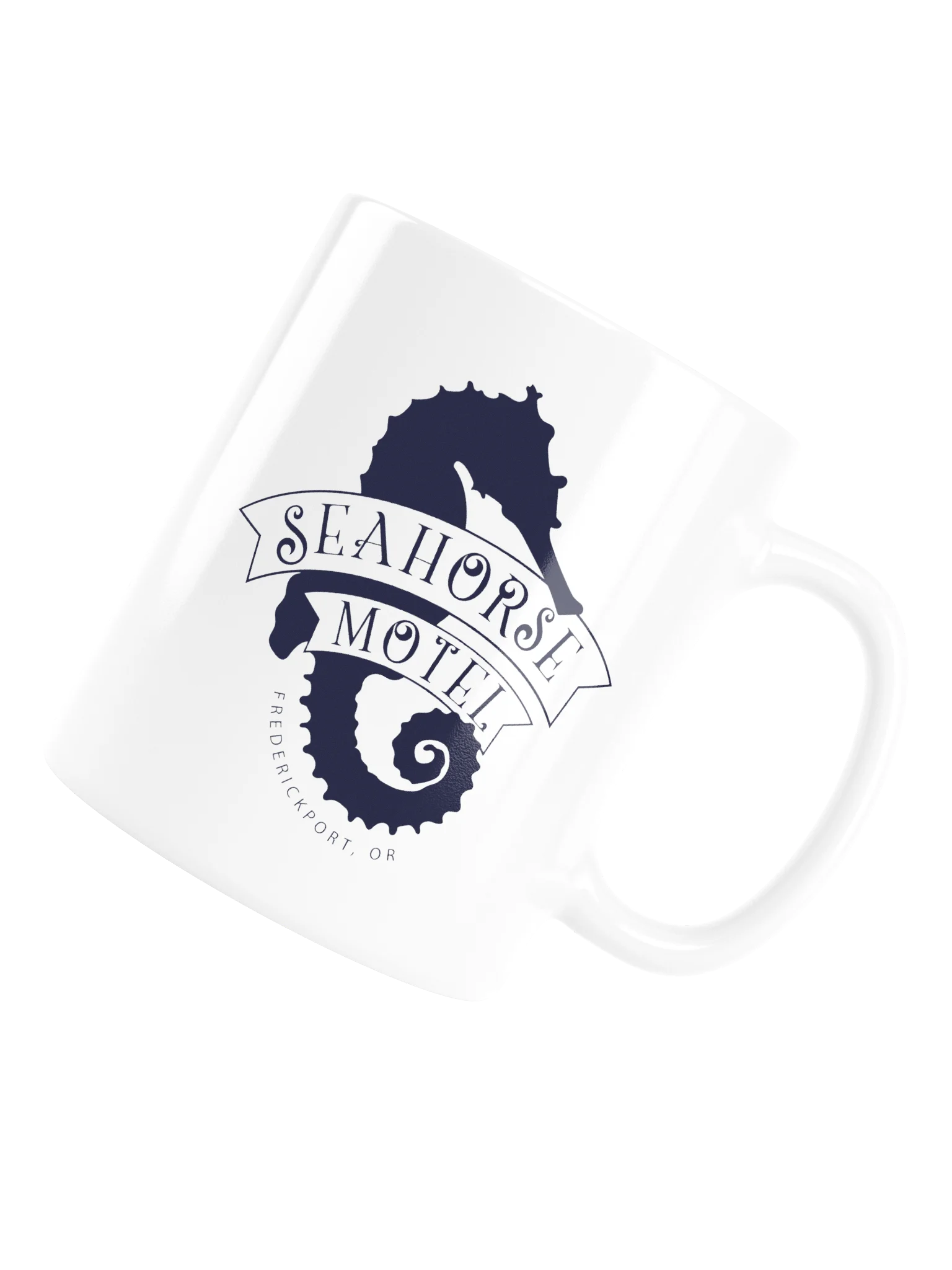 Seahorse Motel Blue Coffee Mug product image (6)