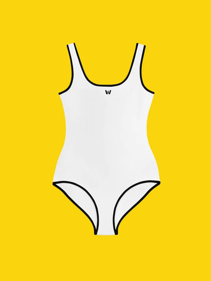 All-Over Print Youth Swimsuit, Black Borders | WIL Style product image (1)