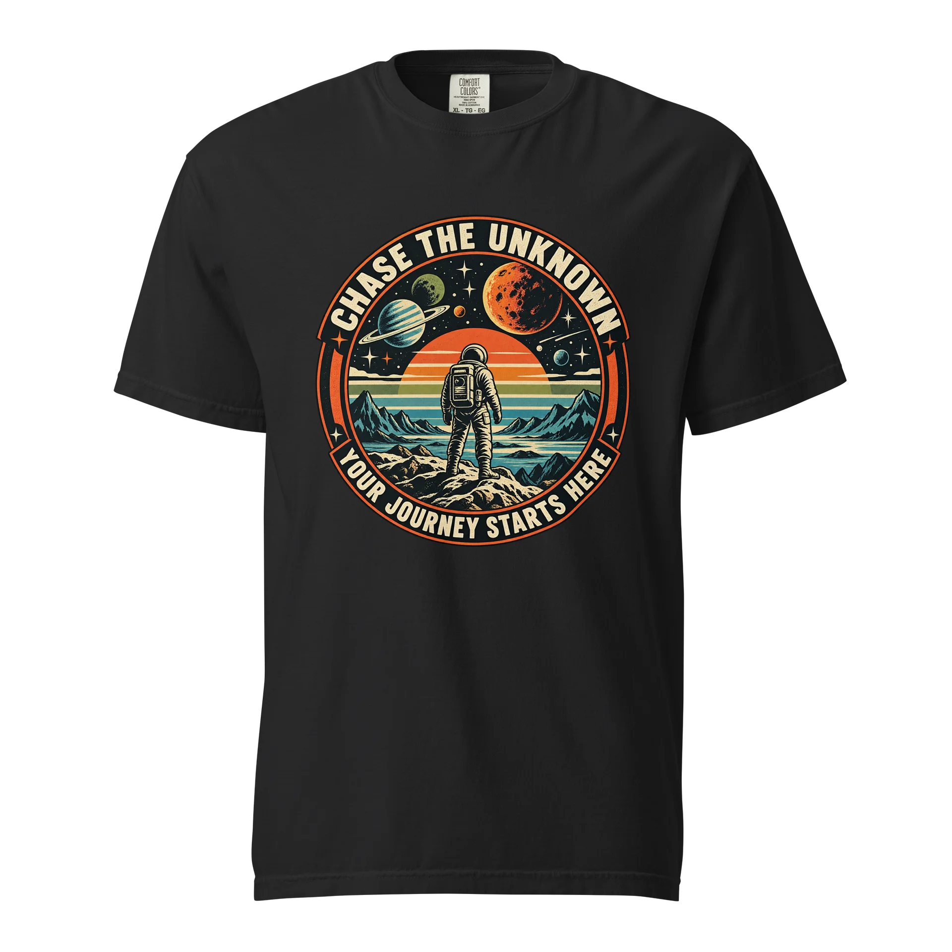 Chase the Unknown Retro Astronaut Tee product image (1)