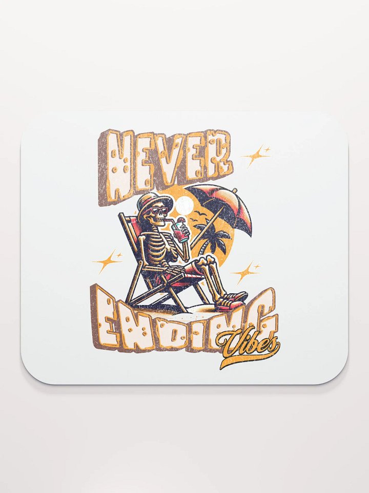 Never Ending Vibes Skeleton Tropical Mouse Pad product image (2)