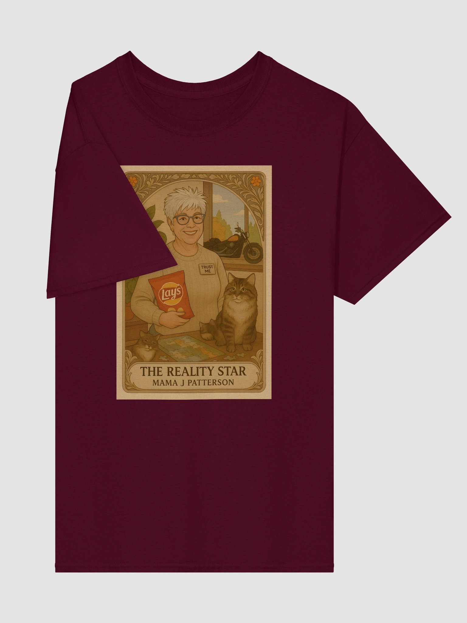 Tarot Card Shirt- Mama J Patterson - Lunch Therapy on the back - Unisex Ultra Cotton Tee product image (4)
