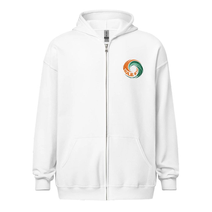 Rule #7 Zip Hoodie Green and Orange product image (25)