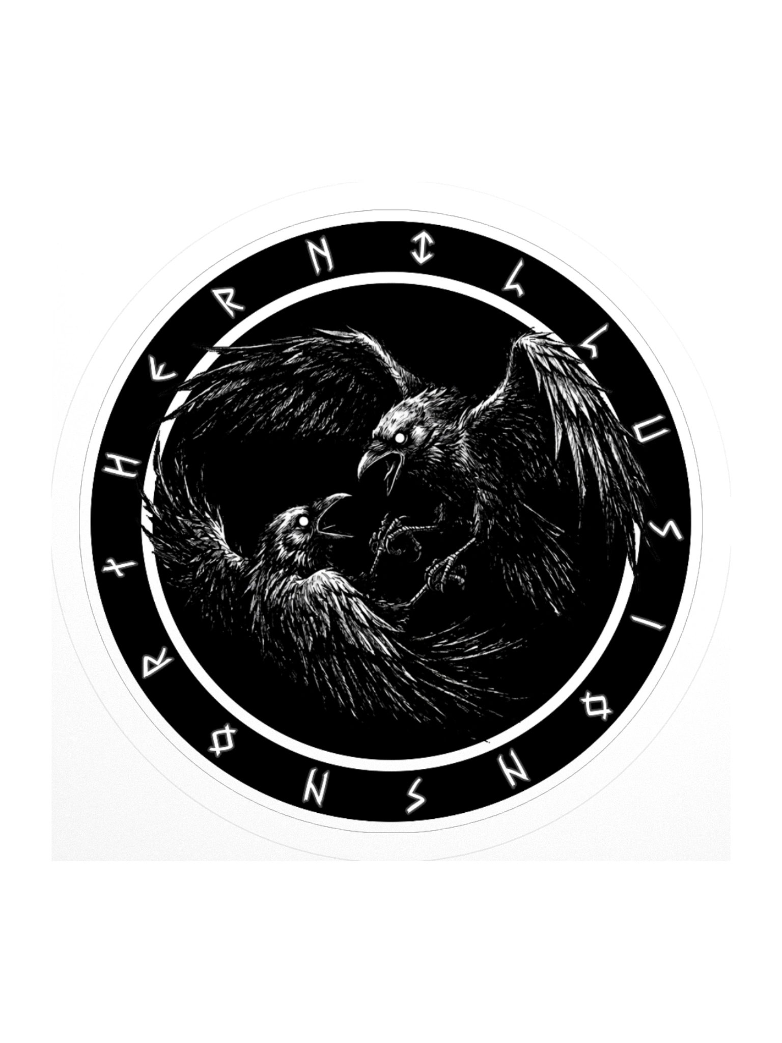 NORTHERN ILLUSIONS - Huginn & Muninn Vinyl Sticker product image (1)