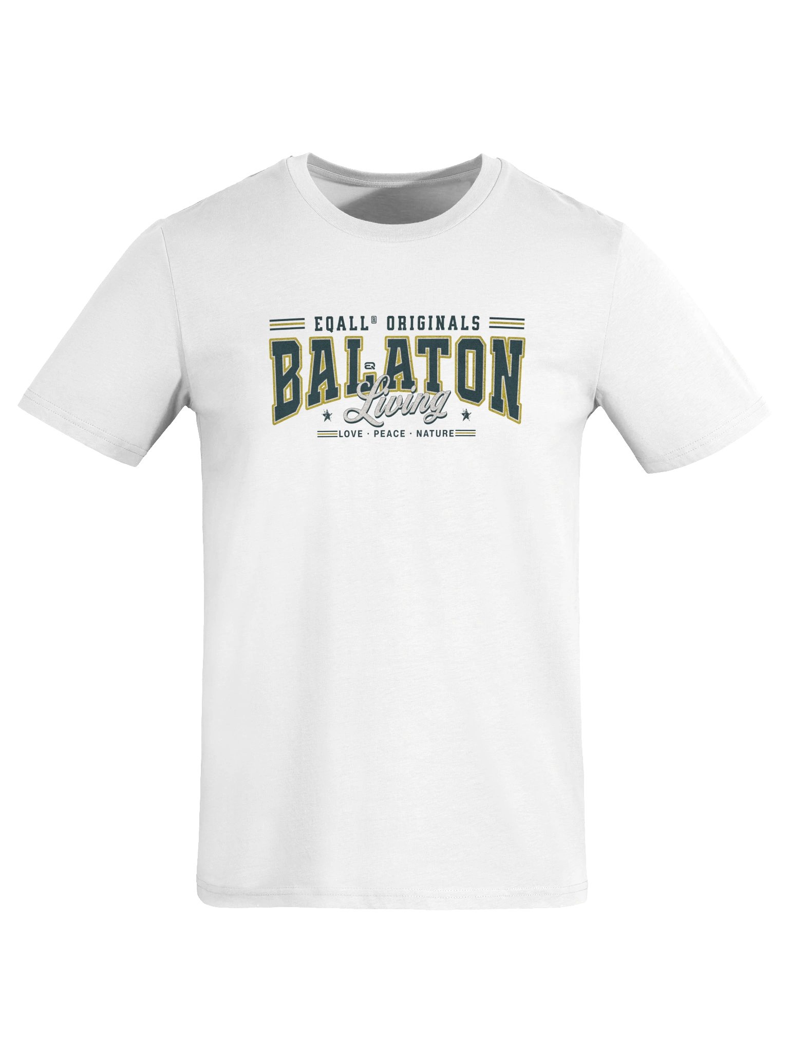 EQALL® Originals BALATONIQ Love Nature Organic Unisex ECO Tee / White Yellow Green product image (7)