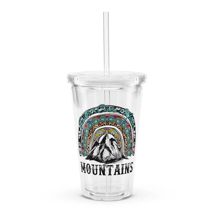 Faith Can Move Mountains - Double Wall Clear Plastic Tumbler product image (1)