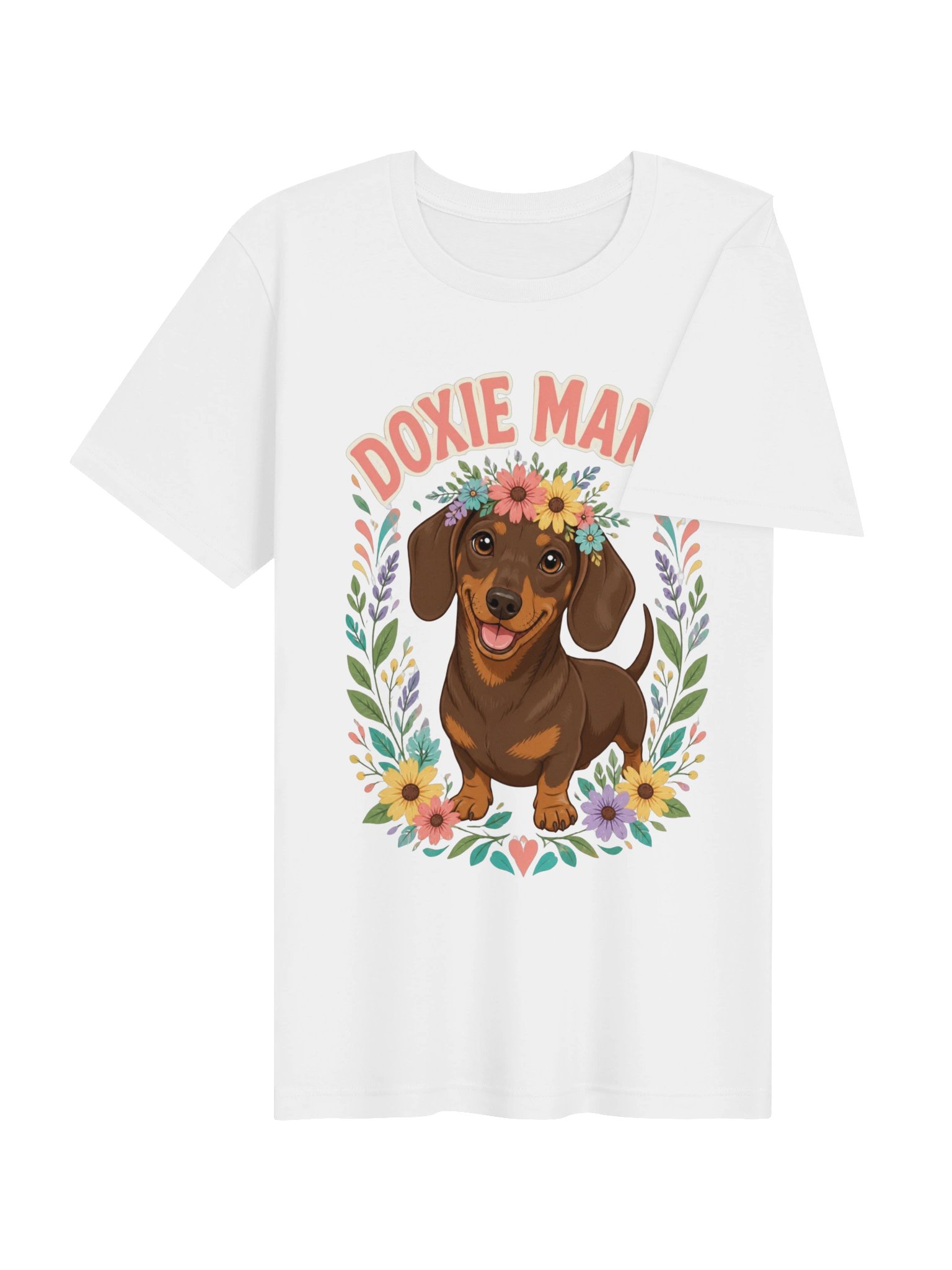 Floral Doxie Mama T-Shirt product image (9)