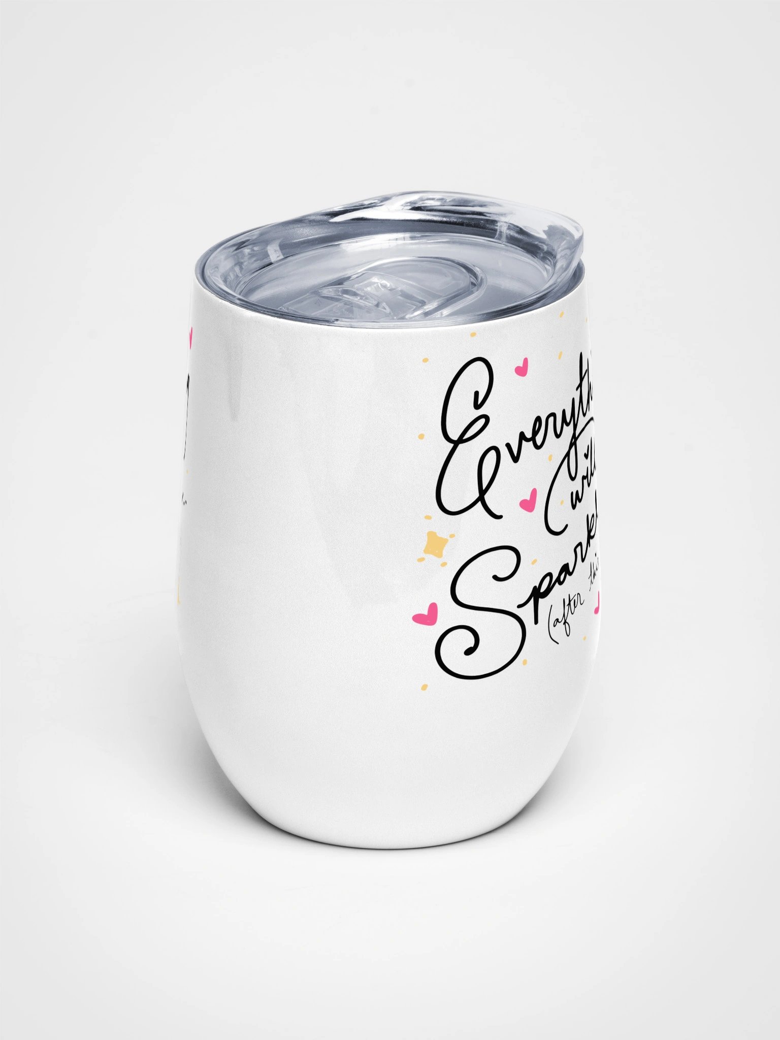 Everything Will Sparkle After This Glass Wine Tumbler product image (3)
