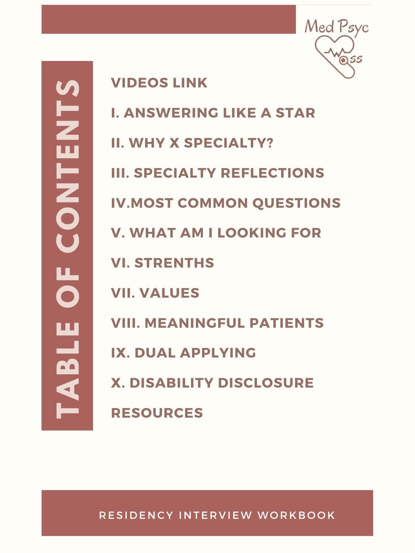 Residency Mock Interview Course & Workbook product image (2)