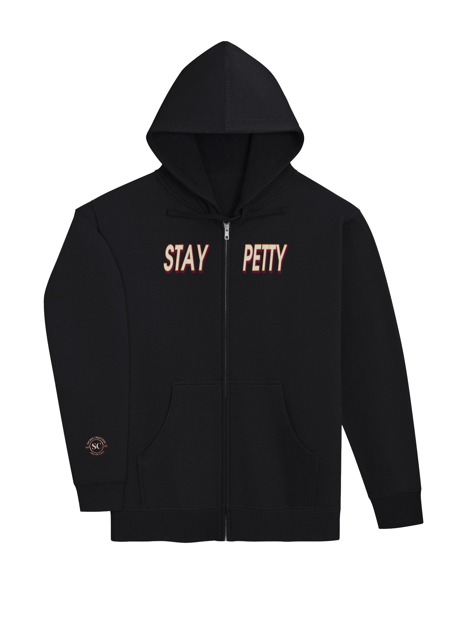 Stay Petty Statement Fleece Zip-Up Hoodie product image (3)