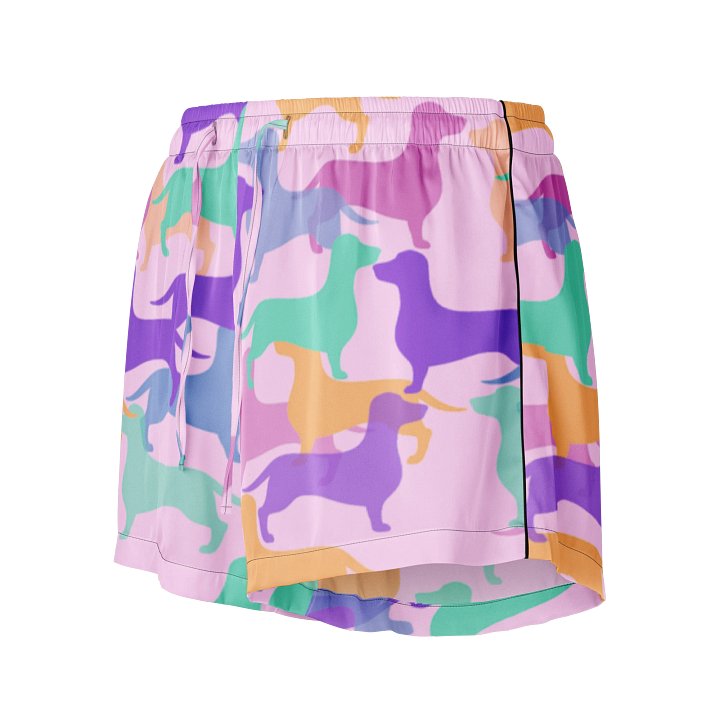 Pastel Dachshund Hughie Women's Pajama Shorts product image (1)
