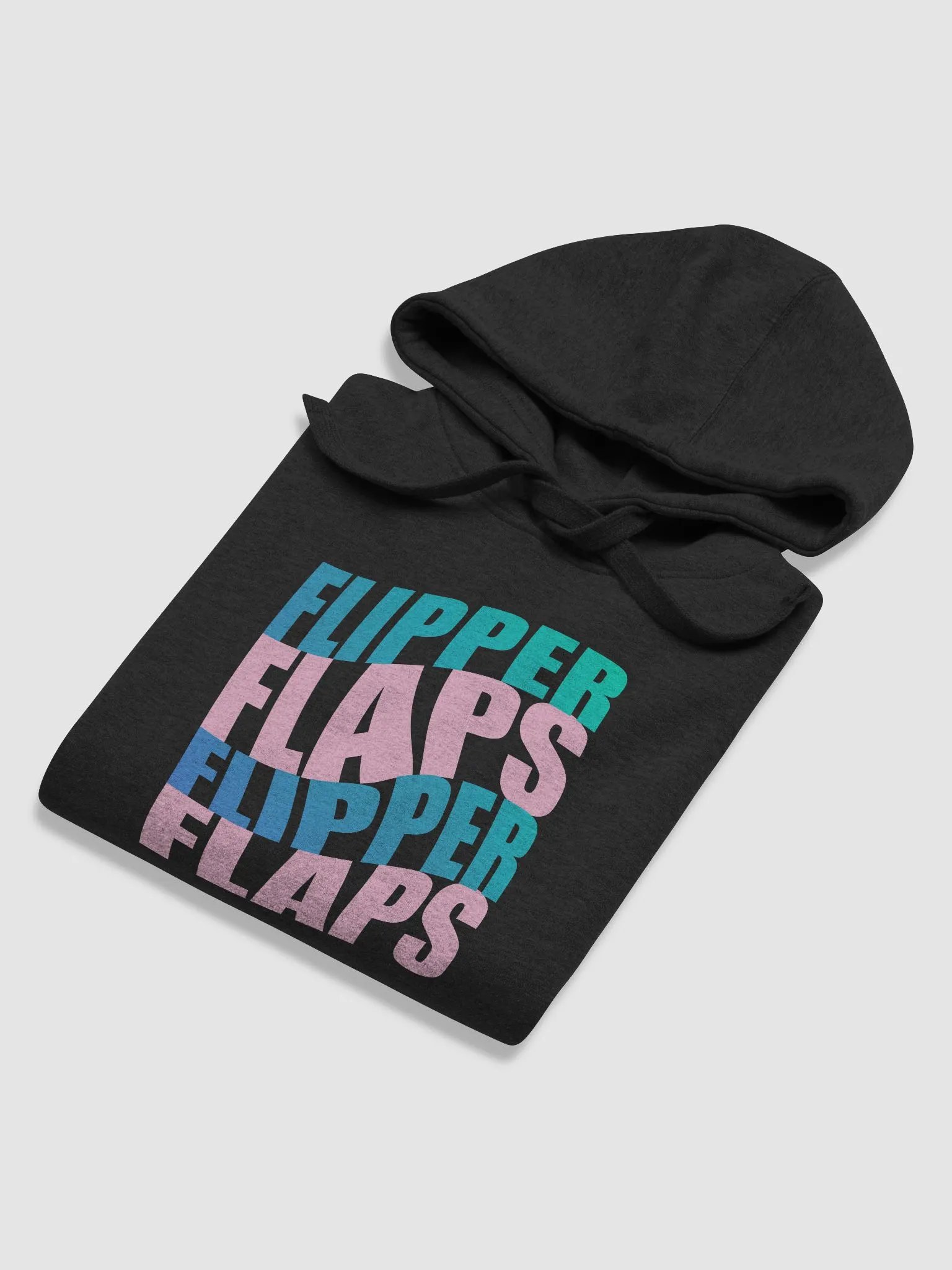 FlipperFlaps (Teal & Pink Text) Hoodie product image (50)