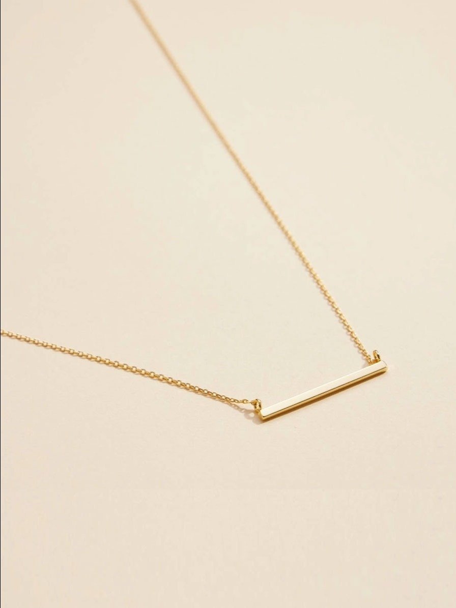 18K Gold Dipped Bar Necklace product image (1)