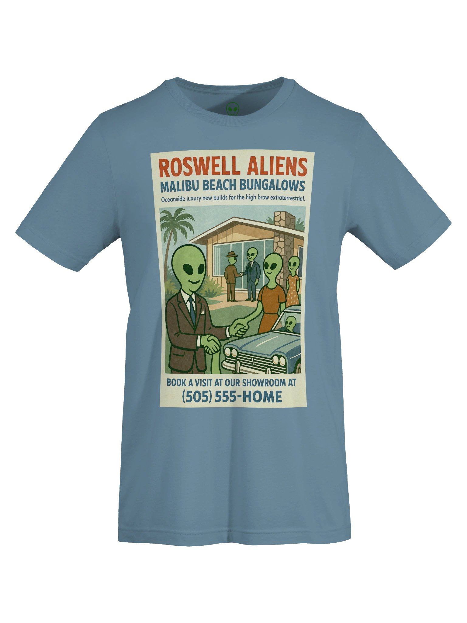Roswell Aliens Malibu Beach Bungalows T-Shirt product image (7)