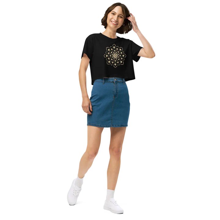 Golden-Brown Mandala Women's Crop Top product image (2)
