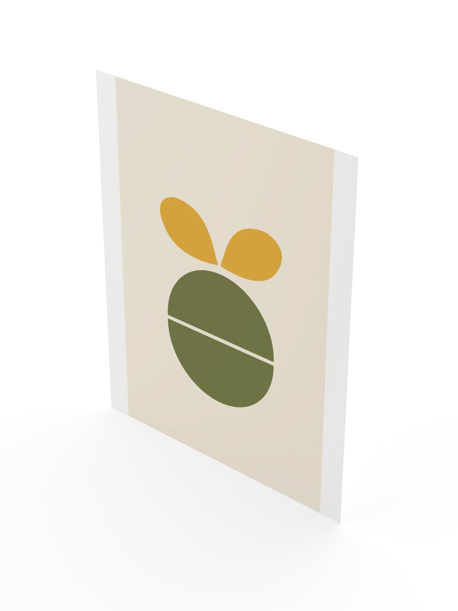 Retro Sprout Print | Olive and Mustard Bathroom Wall Art product image (5)