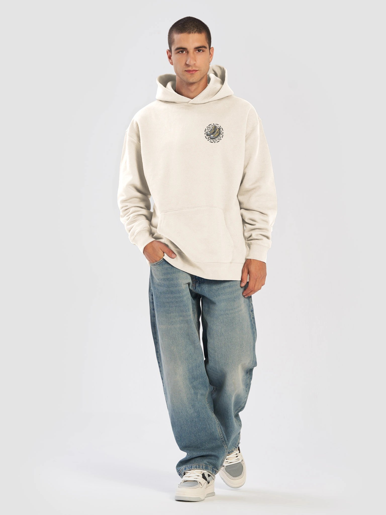 Urban Street Graphic Hoodie — Distressed Sneaker Street Art Design product image (38)