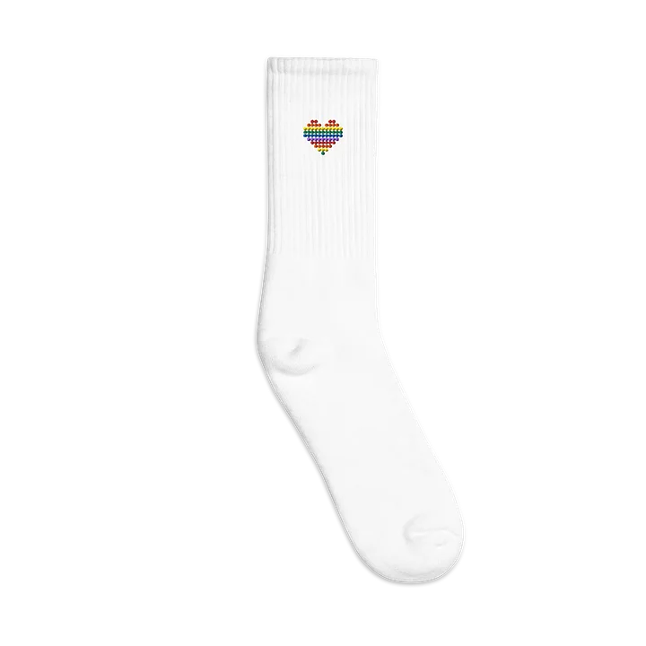 Love Your Neighbor Embroidered Crew Socks product image (2)