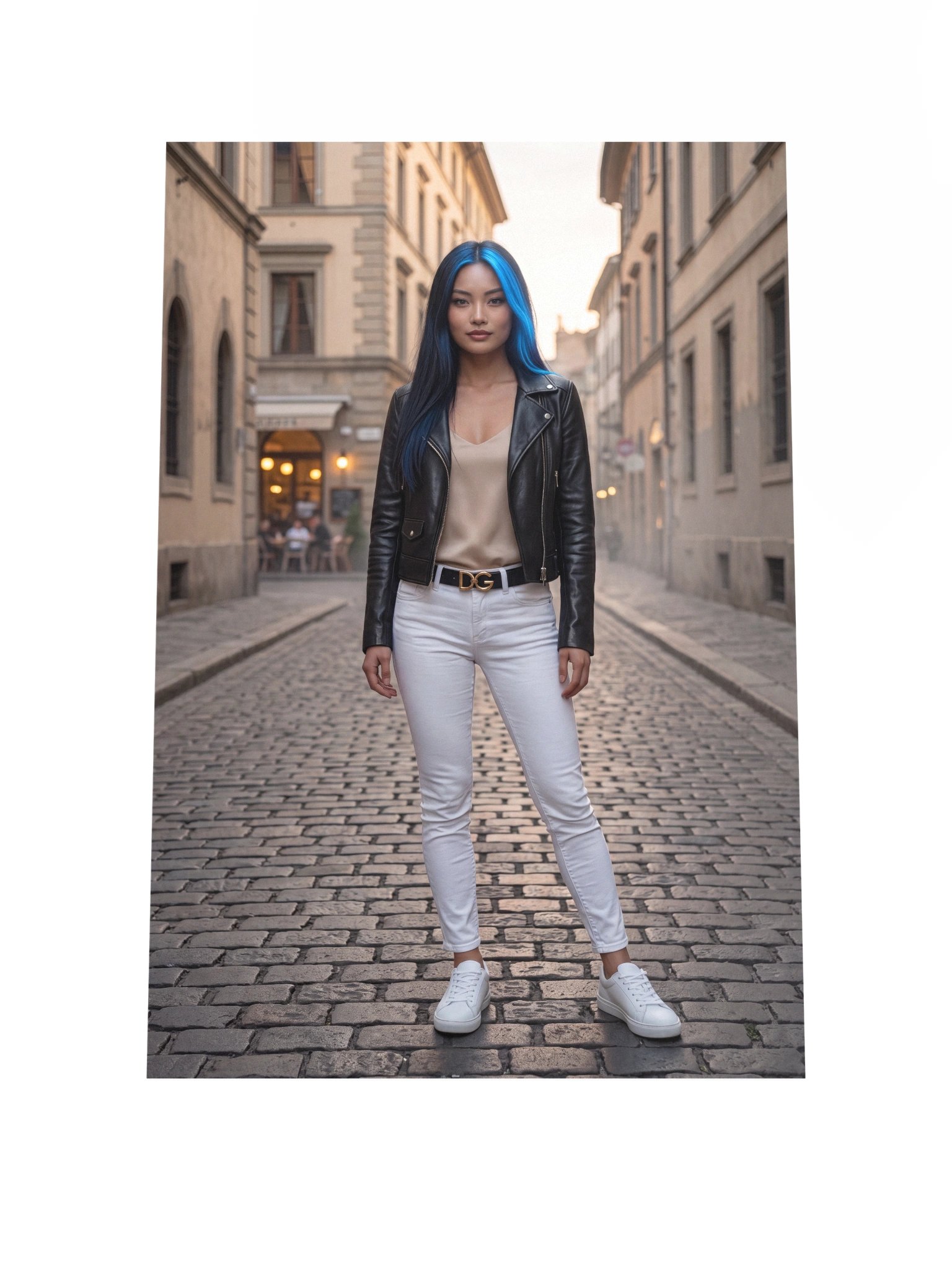 Blue-Haired Street Style City Poster product image (3)