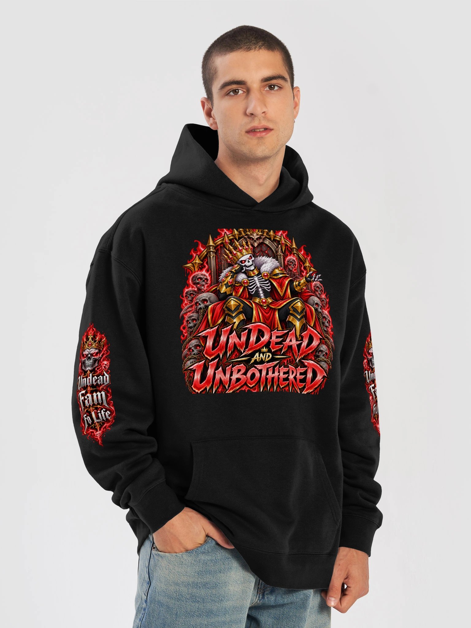 Undead and Unbothered Hoodie (Red) product image (7)