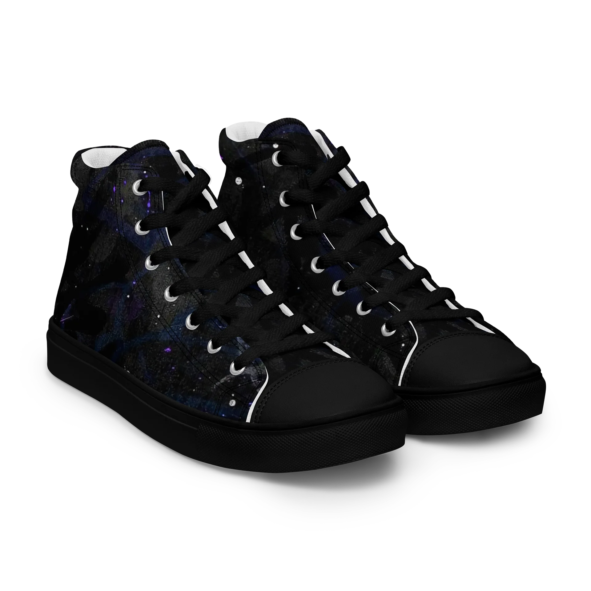ZEVANTTE Nebula Noir High-Top Canvas Sneakers product image (8)
