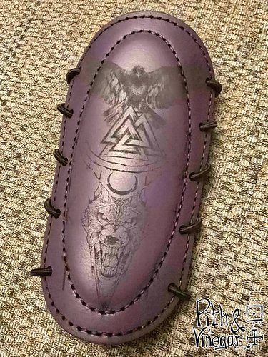 Just finished up this commission for an archer's brace personalised with the client's supplied image. Off to its new home, re...