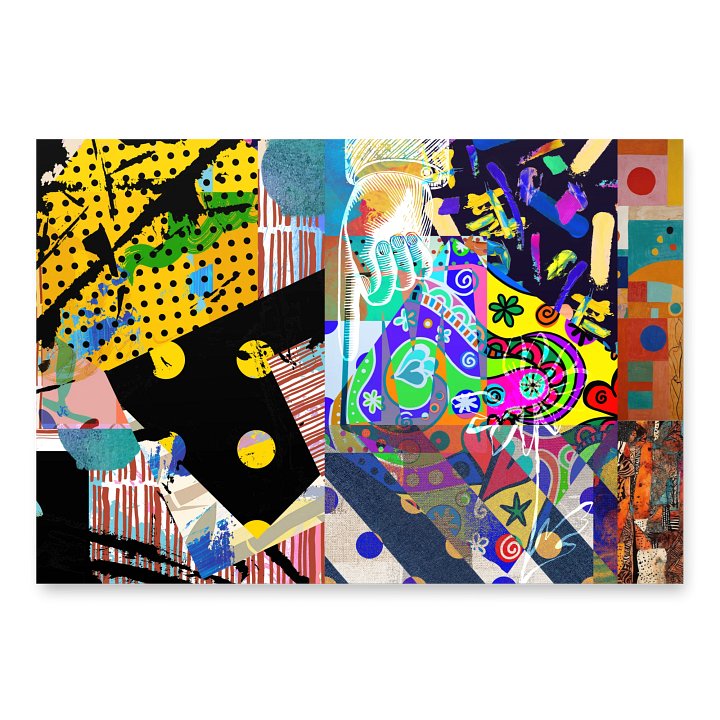 Edward Martin Mixed Media Collage Sheets No.342-Set of 3 Different Papers product image (1)