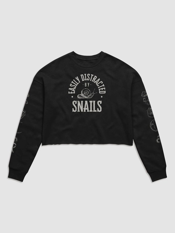Easily Distracted by Snails - Fleece Cropped Sweatshirt product image (1)