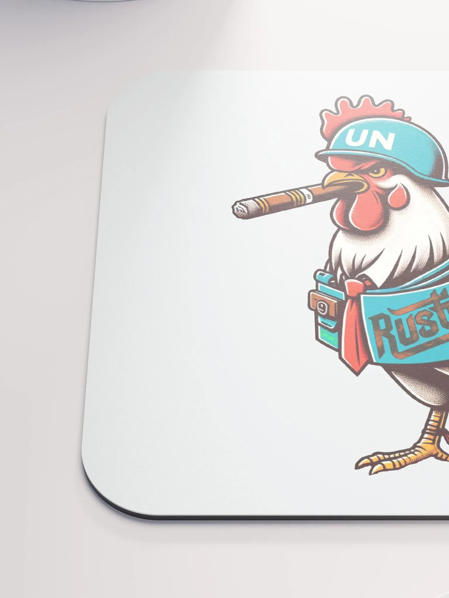 White Rusty the Rooster Classic Mousepad! product image (6)
