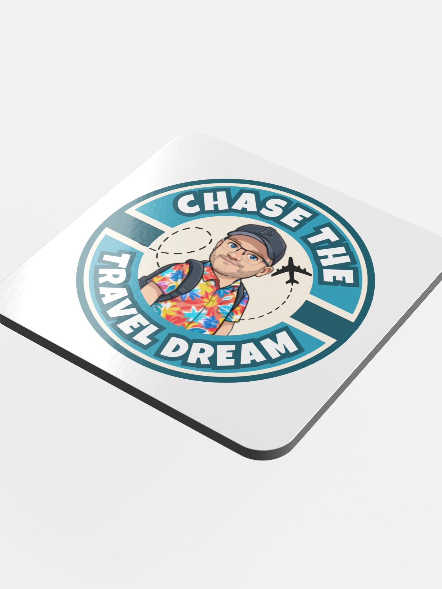 Chase the Travel Dream Glossed Cork Coaster Set product image (4)