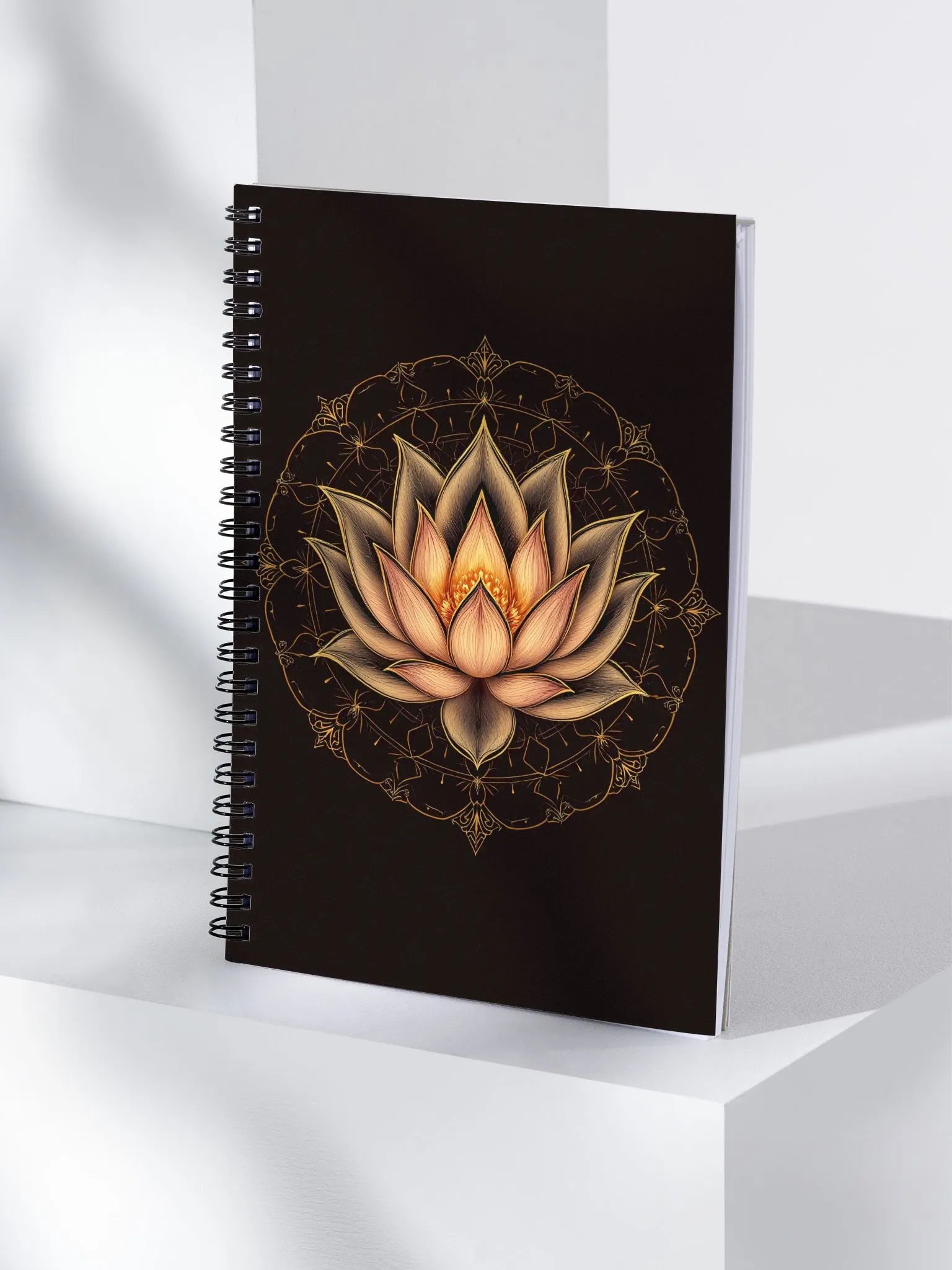 Golden Glow Lotus – Spiral Notebook product image (4)