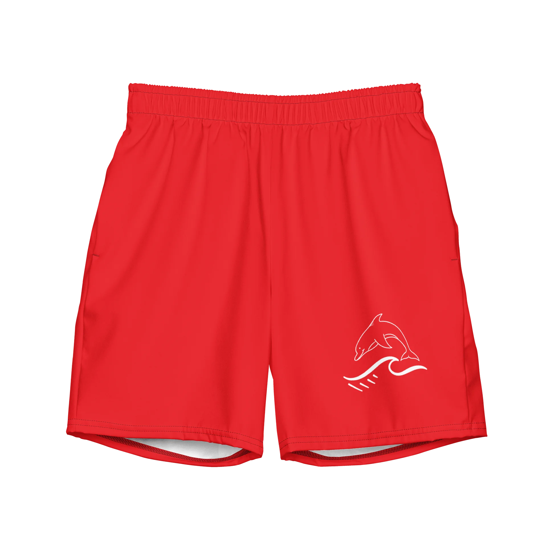 Wave Rider Dolphin Swim Trunks Red product image (7)