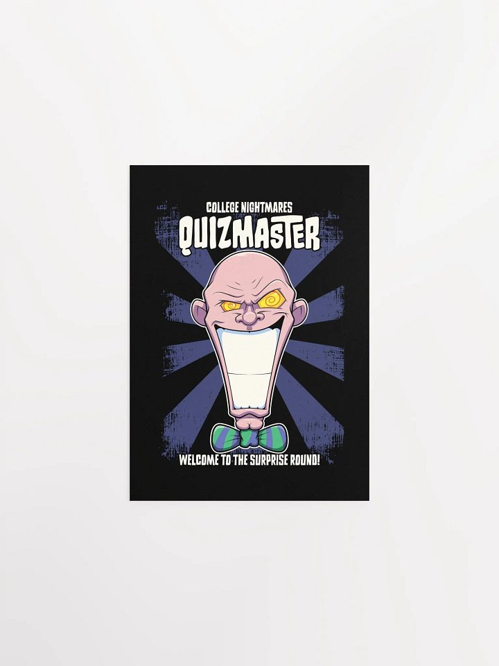 Quizmaster Supervillain Poster – Funny College Student Art product image (6)