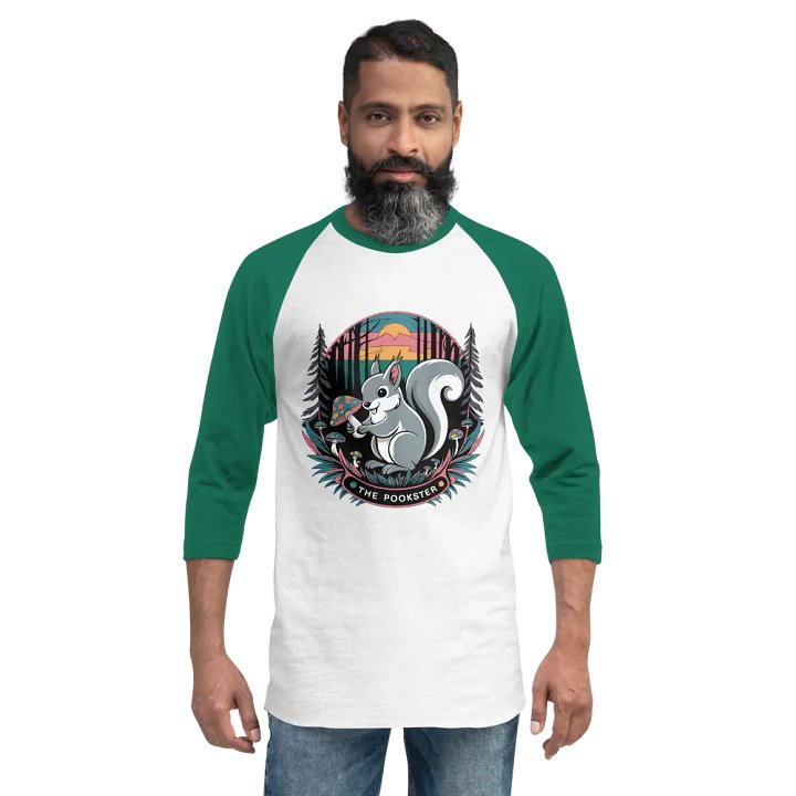 Sunset Mushroom Squirrel Raglan Tee product image (2)