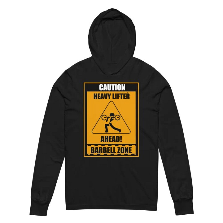 Caution Heavy Lifter Ahead Unisex Hooded Tee product image (4)