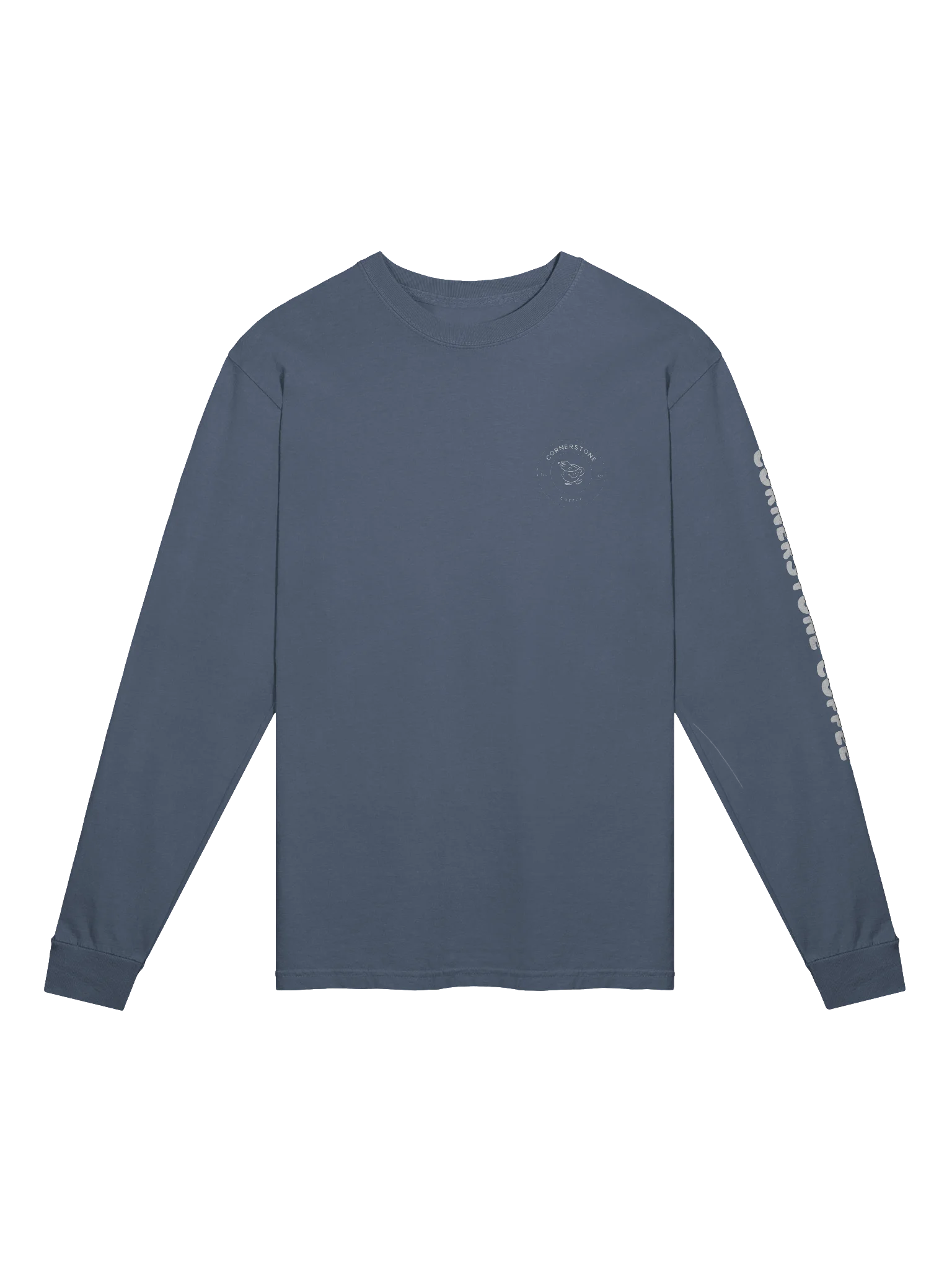 WHITE LOGO BASIC LONG SLEEVE product image (1)