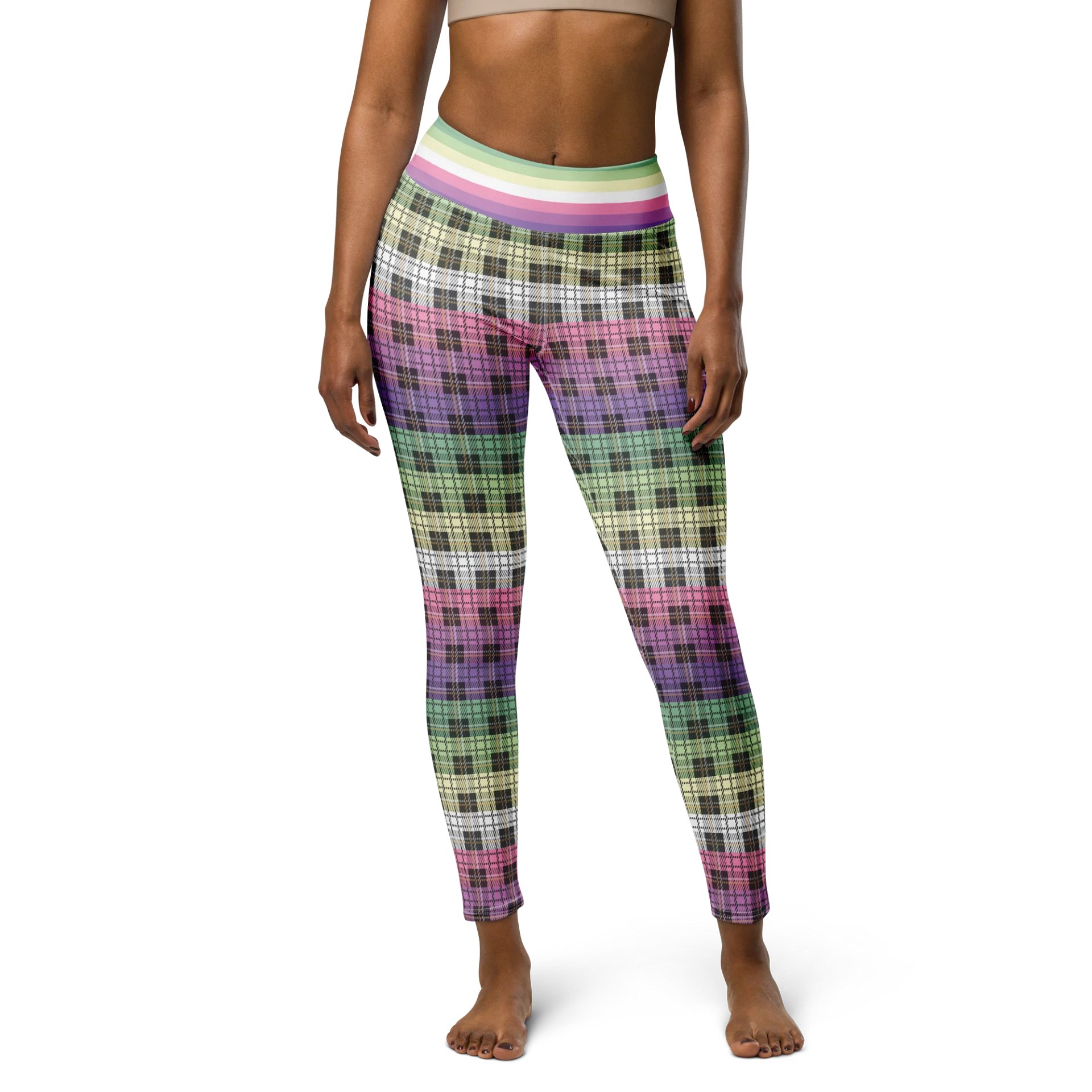 Genderfae Pride Plaid Leggings product image (1)