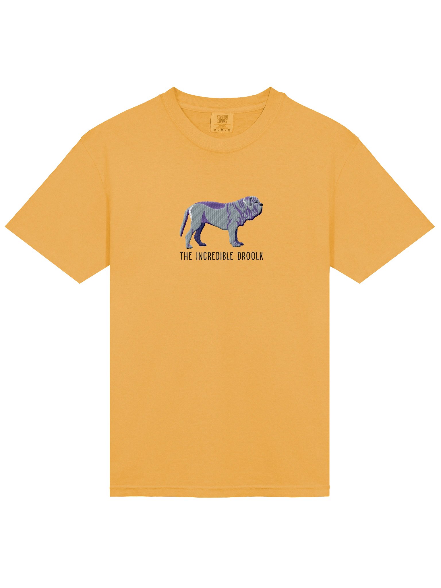 The Incredible Droolk T-Shirt(Embroidered) of a Neapolitan Mastiff(Blue) product image (6)