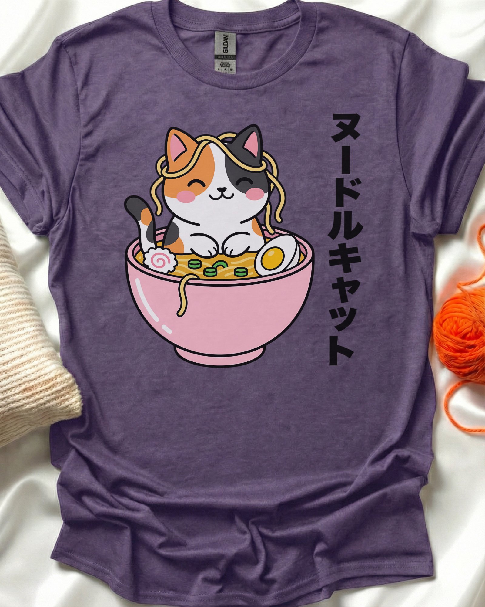 Cute Noodle Cat T-Shirt product image (4)