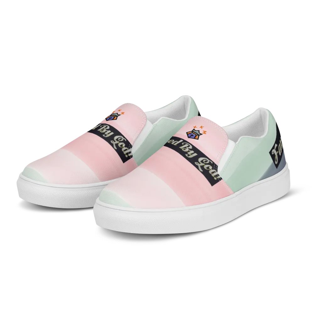 BBG Pink and Green Women's Slip On-w/o Cross product image (3)
