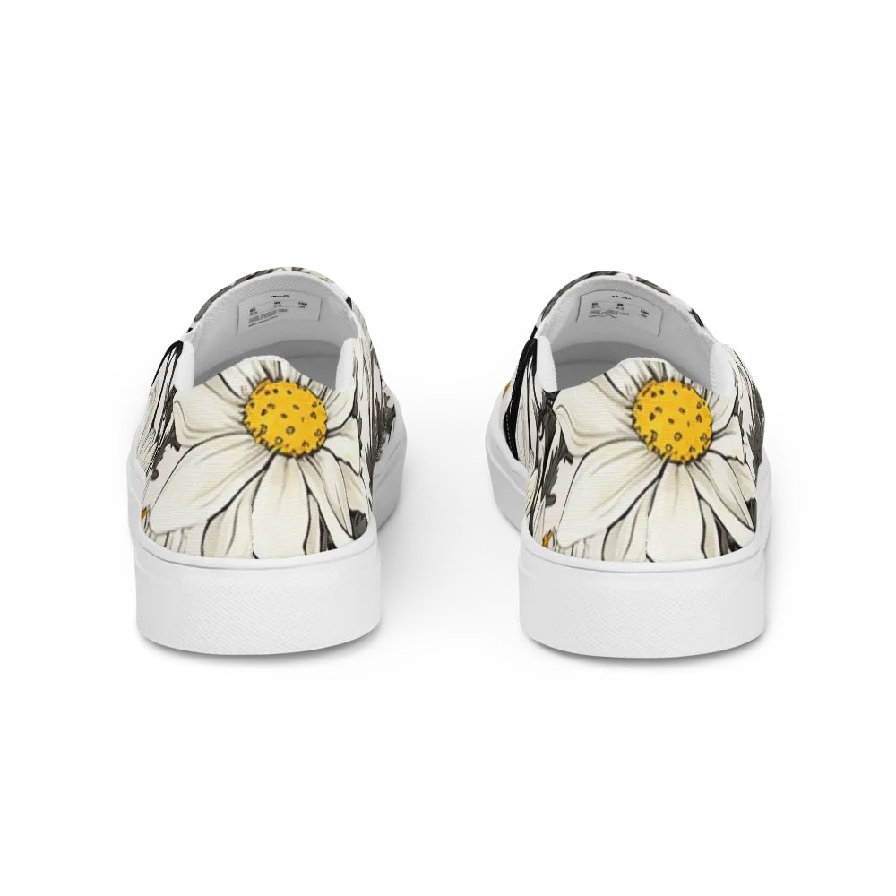 Women's Slip-On Canvas Shoes 🌼 Lovely Wildflower and Black Bird product image (10)