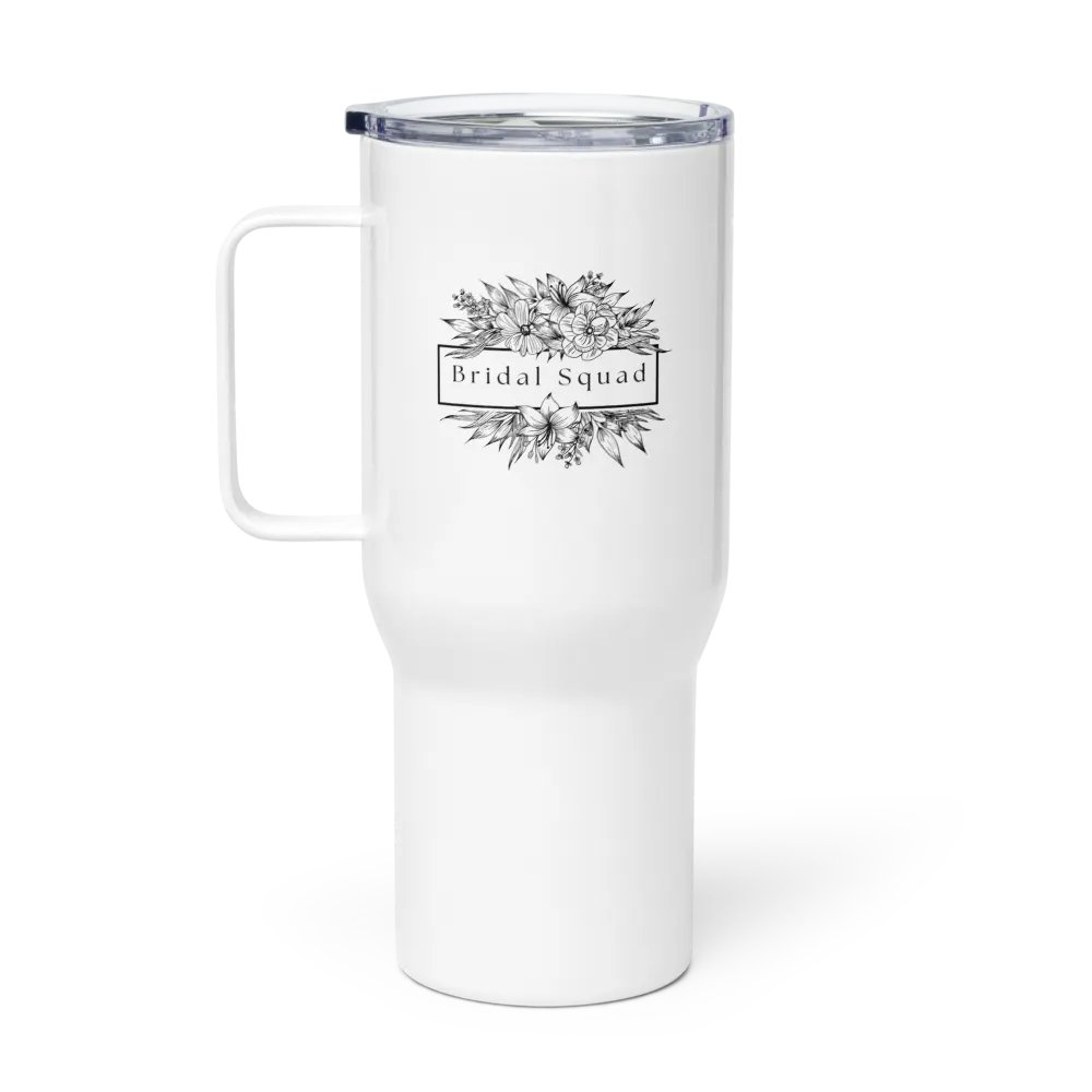 Classic Bridal Squad 010 B&W Classic Floral Bliss Travel Mug product image (1)